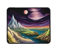 Gaming Mouse Pad Aged Scrolls Fancy Map Tappetino per Mouse Gaming | 10x12in Bordi Cuciti Mousepad durevole per PC Gaming