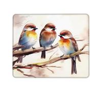 Gaming Mouse Pad Birds Resting On Tree Branch Antiscivolo Tappetino per Mouse Lavabile Desk Mat per Ufficio Mac Computer 10X12In