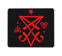 Gaming Mouse Pad Christianity Lucifer Satanic Rectangle Multifunzione Tappetino per Mouse da Gioco Durevole Mousepad per Mac Laptop Pc 10X12In