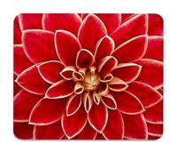 Gaming Mouse Pad Close-Up Red Dahlia Flower Bloom Macro Tappetino per