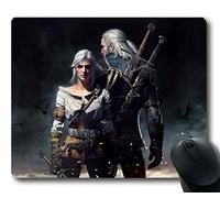 Gaming Mouse pad, Customized Mousepads il Witcher 3 Wild Hunt Geralt and Ciri Natural non-slip Eco rubber Durable design computer Desk Stationery Accessories Gifts For mouse Pads