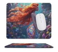 Gaming Mouse Pad Fish Side View Beautiful Multifunzione Tappetino Scrivania Portatile Accessori Gaming per Computer Gaming Ufficio 10X12In