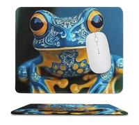 Gaming Mouse Pad Frog On Green Leaves Cute Antiscivolo Tappetino per Mouse da Gioco Lavabile Accessori Gaming per Ufficio Computer Mac 10X12In