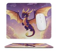 Gaming Mouse Pad Golden Dragon Spread Wing in The Clouds Cute Durevole Mouse Mat Portatile Desk Mat per Computer Gaming Ufficio 10X12In