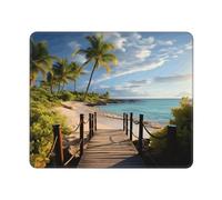 Gaming Mouse Pad Palm Trees Beach Sea Ocean Lavabile Tappetino per Mouse Antiscivolo Accessori Gaming per Pc Computer Laptop 10X12In