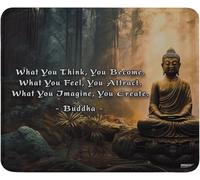 Gaming Mouse Pad Quote What You Think Become Feel Attract Imagine Portatile Tappetino per Mouse Bordi Cuciti Desk Mat per Computer Gaming Ufficio 10X12In