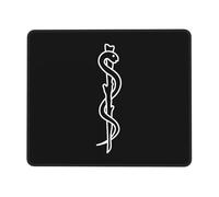 Gaming Mouse Pad Symbol Rod of Asclepius Doctor Gift Idea Soffice Mouse Pad Durevole Accessori Gaming per Sensori da Gioco Ufficio Gaming 10X12In