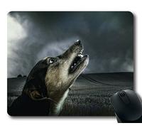 Gaming mouse pad tappetino per mouse per mac e windows gamer Dog Dark Howl Moonlight Animal Fur Pet per donna/uomo / bambino venduto da Yanteng