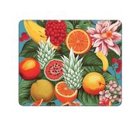 Gaming Mouse Pad Tropical Fruits And Flowers Confortevole Tappetino Mouse Gaming Durevole Accessori Gaming per Laptop Ufficio Gaming 10X12In