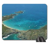 Gaming Mousepad, Caribbean St Barts Beach Vacation Holiday Travel Mouse Pad Personalizzato Gaming Pad Bordi Cuciti Tappeto Mouse per Notebook Laptop 25X30Cm