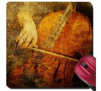 Gaming Mousepad, Cello Being Played Overlaid With Textures And Sheet Music Gaming Tappetino Mouse Ergonomico Tappetino Mouse Gaming Base In Gomma Mousepad Per Ufficio Gaming 25X30Cm