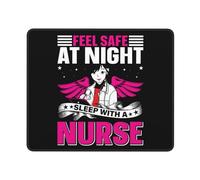 Gaming Mousepad, Feel Safe At Night Sleep With A Nurse Tappetini Per Il Mouse Antisfilacciamento Tappeto Mouse Pratica Tappetino Mouse Gaming Per Computer Ufficio 25X30Cm