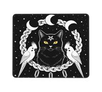 Gaming Mousepad Gothic Witchy Cat Black Moon Art Occult Tappetino Mouse PC