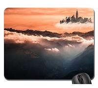 Gaming Mousepad, Ile Mounting Photo Editing Flying City Tappetino Mouse Gaming Personalizzato Tappetino Da Gaming Bordi Cuciti Mouse Pad Per Gaming Notebook 25X30Cm