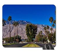 Gaming Mousepad, Palm Springs California Palm Trees Desert Landscape Tappetino Mouse Antiscivolo Tappeto Mouse Pratica Gaming Tappetino Mouse Per Casa Gaming 25X30Cm