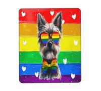 Gaming Mousepad, Rainbow LGBTQ Pride Love Is Love Terrier Dog Mouse Pad Multifunzionale Gaming Pad Antiscivolo Gaming Tappetino Mouse per Gamers Gaming 25X30Cm