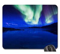 Gaming Mousepad, Scotland Aurora Isle Of Mull Beach Shore Night Tappetino Mouse Gaming Ergonomico Tappetino Da Gaming Personalizzato Gaming Tappetino Mouse Per Gaming Computer 25X30Cm