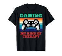 Gaming My Kind Of Therapy Retro Console Gamer Videogiochi Maglietta