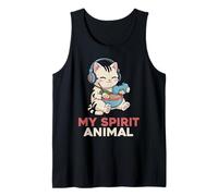 Gaming My Spirit Animal Kawaii Cat Ramen Funny Gamer Cat Canotta