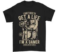 Gaming Non Ho Bisogno Di Avere Una Vita Gamer Uomo T-Shirt 100% Cotone