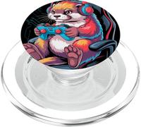 Gaming Otter Cartoon Headphones Controller Gamer Animal PopSockets PopGrip per MagSafe