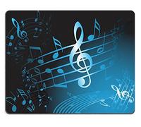 Gaming Pad, Blue Music Theme Abstract Musical Background Tappetino Per Mouse Base In Gomma Gaming Mousepad Pratica Gaming Tappetino Mouse Per Computer Laptop 25X30Cm