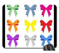 Gaming Pad, Bow Ribbon Colourful Decoration Decorative Green Tappetino Mouse Pad Liscia Tappetino Mouse Gaming Bordi Cuciti Tappetino Mouse per Computer Notebook 25X30Cm
