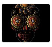 Gaming Pad, Day of The Dead Sugar Skull Tampone per Mouse Antiscivolo Mousepad Base in Gomma Tappetino Mouse Pad per Laptop Ufficio 25X30Cm