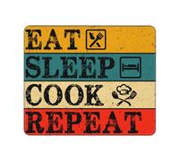 Gaming Pad, Eat Sleep Cook Repeat Tampone per Mouse Antisfilacciamento Tappetino Mouse Pad Multifunzionale Tappetini per Il Mouse per Laptop Ufficio 25X30Cm