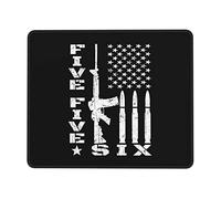 Gaming Pad, Five Five Six AR 15 American Flag Mousepad Lavabile Tappetino per Il Mouse da Gioco Personalizzato Tappetino Mouse Gaming per Notebook Laptop 25X30Cm
