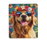 Gaming Pad, Golden Retriever Dog Happy Spring Summer Puppy Dog Gaming Mousepad Antisfilacciamento Tappetini Mouse Personalizzato Mouse Pad per Gamers Computer 25X30Cm