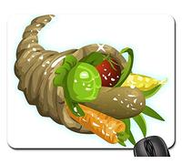 Gaming Pad, Horn of Plenty Thanksgiving Cornucopia Holiday Horn Gaming Tappetino Mouse Bordi Cuciti Tampone per Mouse Antiscivolo Tappetino per Mouse per Laptop Gaming 25X30Cm