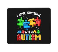 Gaming Pad, I Love Someone with Autism Mousepad Personalizzato Tappetini per Il Mouse da Gioco Antiscivolo Tappetino per Mouse per Notebook Pc 25X30Cm