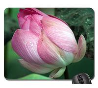 Gaming Pad, Lotus Flowers Pink Blooming Buds Opening Petals Tappetini Mouse Bordi Cuciti Gaming Mousepad Ergonomico Tappetino per Il Mouse da Gioco per Ufficio Computer 25X30Cm