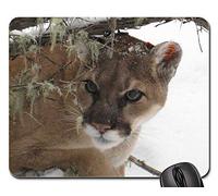 Gaming Pad, Mountain Lion Cougar Wildlife Nature Big Cat Gaming Mousepad Ergonomico Tampone per Mouse Confortevole Tappetini Mouse per Pc Notebook 25X30Cm