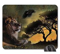 Gaming Pad, Nature Leo Art Living Nature Animals Travel Tappetini per Il Mouse Bordi Cuciti Tappetino per Mouse Confortevole Tappetino per Il Mouse da Gioco per Computer Casa 25X30Cm