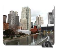 Gaming Pad, San Francisco California Skyscrapers Skyline Urban Gaming Mousepad Pratica Tappetino Mouse Pad Bordi Cuciti Tappetino da Gaming per Computer Casa 25X30Cm