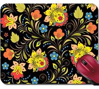 Gaming Pad, Seamless Pattern with Traditional Russian Flowers Ornament Khokhloma Tappetino Mouse Multifunzionale Mouse Pad Ergonomico Tappetino Mouse Gaming per Gaming Computer 25X30Cm