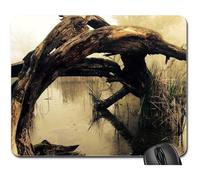 Gaming Pad, Tribe Lake Bark Tree Nature Wood Mood Fog Mousepad Pratica Tappetini per Il Mouse da Gioco Confortevole Tappetino Mouse Gaming per Gaming Ufficio 25X30Cm