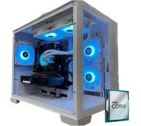Gaming PC Assemblato i5-14600KF - Radeon RX 7800 XT 16GB - SSD M.2 1TB nvme GEN4 - Ram 32GB DDR5 6000mhz XMP - B760 - ARGB - Windows 11 - DISSIPATORE A LIQUIDO Bianco/White