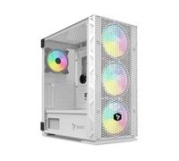 GAMING PC CASE SAVIO Raptor White X1 ARGB Glass/Mesh White Computer Case
