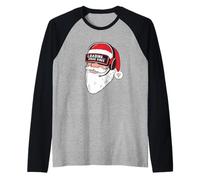 Gaming Santa Loading Xmas Vibes Babbo Natale Natalizio Gamer Maglia con Maniche Raglan