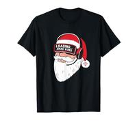 Gaming Santa Loading Xmas Vibes Babbo Natale Natalizio Gamer Maglietta