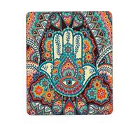 Gaming Tappetino Mouse, Culture Hebrew Hamsa Art Evil Eye Tappetino Mouse Gaming Multifunzionale Tappetino per Il Mouse da Gioco Antisfilacciamento Mouse Pad per Pc Notebook 25X30Cm