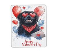 Gaming Tappetino Mouse, Dog Happy Loves Day Puppy Dog Tappetino Per Il Mouse Da Gioco Ergonomico Tampone Per Mouse Multifunzionale Mouse Pad Per Pc Laptop 25X30Cm