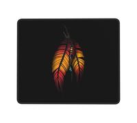 Gaming Tappetino Mouse, Native American Feather Gaming Pad Confortevole Mouse Pad Lavabile Tampone per Mouse per Notebook Ufficio 25X30Cm