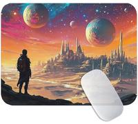 Gaming Tappetino Mouse Star, Tappetino Mouse Piccolo 40 x 30 cm Universo, Superficie in Microfibra per Scorrevolezza, Base Gomma Antiscivolo, Bordi Rinforzati, Ideale per Viaggio e Home Office M3-824