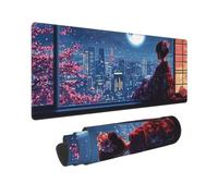 Gaming Tappetino Mouse XXL 1200x600mm Mouse Pad XXL, Grande Donna di città Tappetino per Mouse Gaming, con Bordi Cuciti e Base in Gomma Antiscivolo, Migliora la Velocità, per Gioco, PC, Ufficio T6132