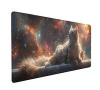 Gaming Tappetino Mouse XXL 800x400x3mm, Bianco Tappetino Scrivania con Base Gomma Antiscivolo, Gaming Mouse Pad Impermeabile e Antiscivolo, Mousepad per Accessori per l’ufficio Regalo, Cavallo A-6963