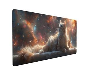 Gaming Tappetino Mouse XXL 800x400x3mm, Bianco Tappetino Scrivania con Base Gomma Antiscivolo, Gaming Mouse Pad Impermeabile e Antiscivolo, Mousepad per Accessori per l’ufficio Regalo, Cavallo A-6963